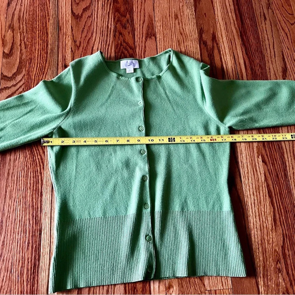 Ann Taylor LOFT - Cardigan Apple Color - Medium - with Ribbon Detail - Picture 9 of 12